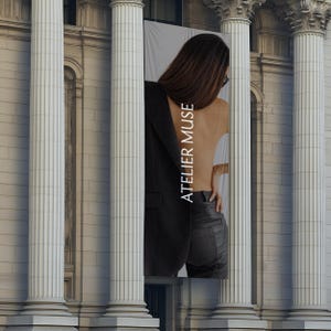 Hanging Billboard Poster Mockup: Realistic PSD Sign Showcase