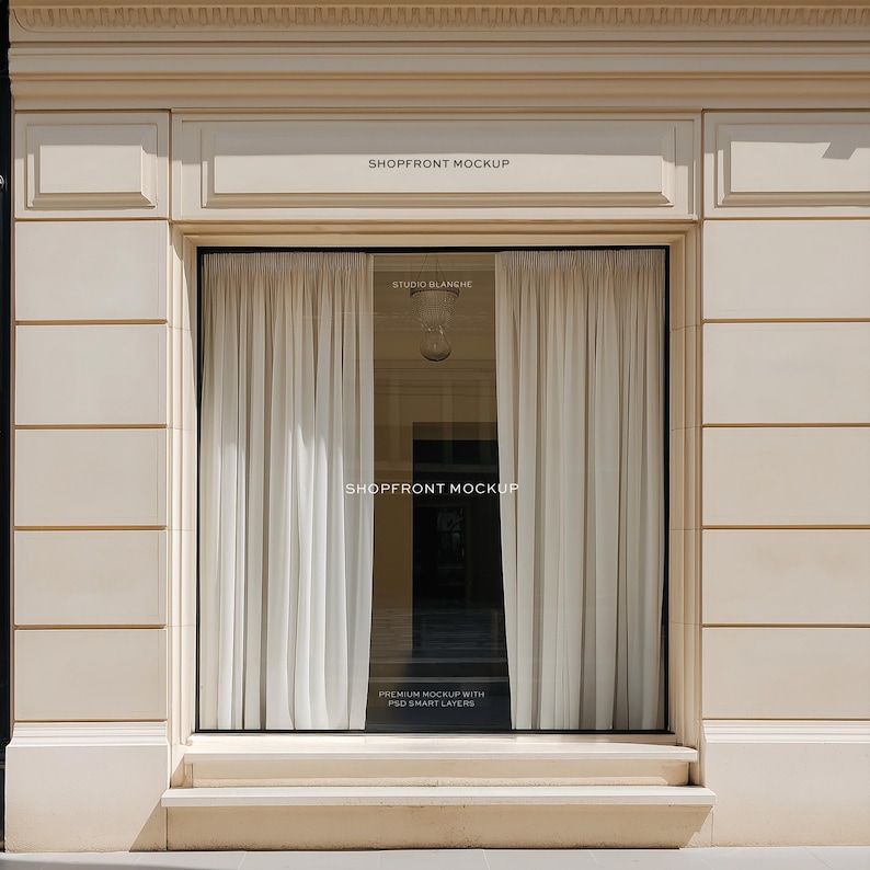 Luxury Boutique Shopfront Mockup: Signage Design PSD (4000x5600 px) image 2
