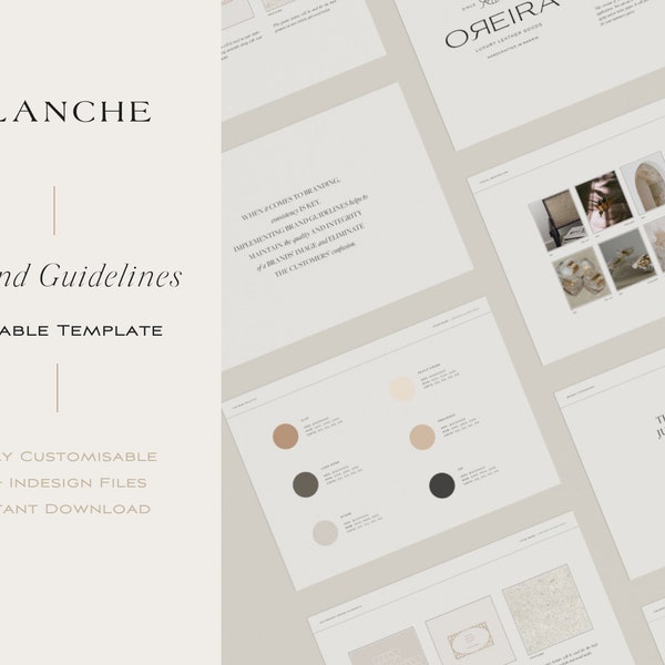 Brand Guidelines Template for Designers, Branding and Logo Presentation Adobe Template, Customisable Brand Book Brand Guidelines Canva