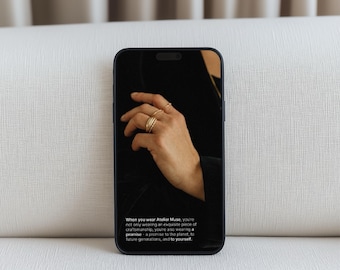 iPhone Screen Mockup, Social Media Branding Mockup, Apple Device Mockup, Modern iPhone Mockup, Aesthetic Minimal iPhone Mockup