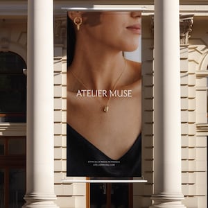 Hanging Billboard Poster Mockup: PSD Template, Advertising Design