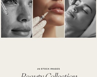 Paquete de fotos de belleza: Fotografía de retratos, imágenes de cuidado de la piel, estética y bienestar (descarga digital)