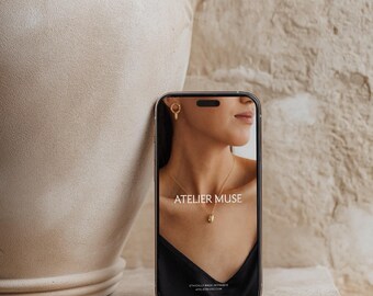iPhone Screen Mockup, Social Media Branding Mockup, Apple Device Mockup, Modern iPhone Mockup, Aesthetic Minimal iPhone Mockup