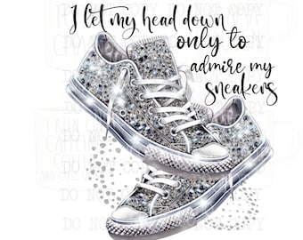 Glitzer Sneakers PNG: Mode Mädchen Printable (Digital Download)