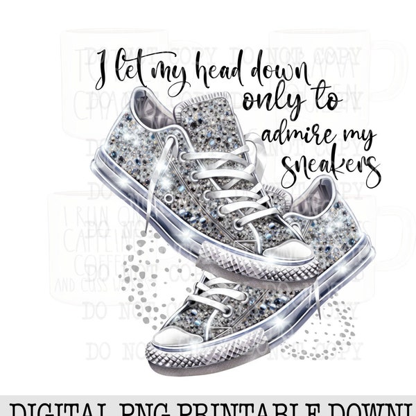 Sneakers Png, Digital Download, Sneaker Girl png, Sublimation Designs, Fashion Wall Art, Glam Girl Clipart, Girly Tumbler png, Printable Art