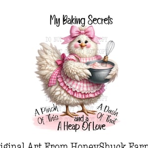 Cuire au four Png, poulet mignon png, poulet boulanger, téléchargement numérique, Crazy Chicken Lady, clipart cuisson, conception par sublimation, serviette Png, Images Png