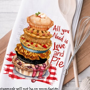 Towel png, Digital Download, Kitchen Towel Sublimation Design, Baking Png, Tea Towel png, Flour Sack, Kitchen Towel Clipart, Pie Clipart png