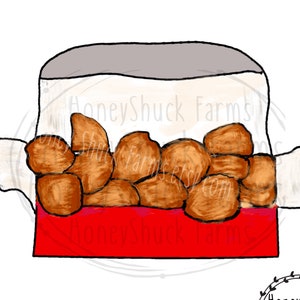 Chicken Nugget Clipart, Chicken Nuggets, Digital Download Design, Fast Food Clipart, Png Files, Chicken Nugget Box, Favorite Things, PNG