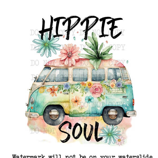 Hippie Soul png, Digital Design Download, Hippie Van, Sublimation Designs, Hippie Van Clipart, Hippie Tumbler png, Peace Love, Tumbler Cup