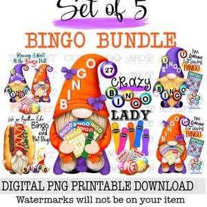 Bingo png, Bingo Clipart, Bingo Hall High Res Watercolor PNG, Digital Download, Crazy Bingo Lady, Junk Journaling, Scrapbooking, Card Making