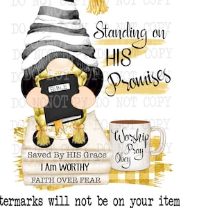 Religious Gnome PNG: Bible Journaling, Faith Design (Digital Download)