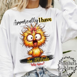 Funny Chicken Attitude PNG: Trendy T-Shirt Design (Digital Download)