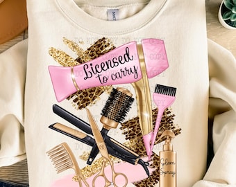 Glam Hairstylist Clipart: Salon Design PNG (Digital Download)