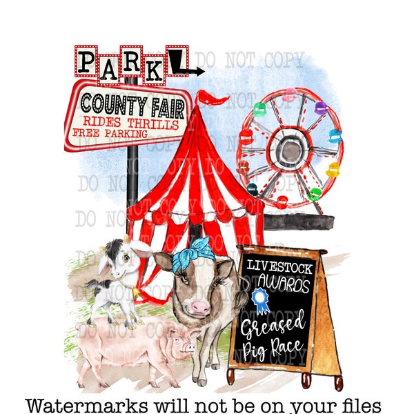 County Fair Png, Digital Download, County Fairy Clipart, Sublimation Designs Download, PNG Files, State Fair, Craft Show, Livestock Fair