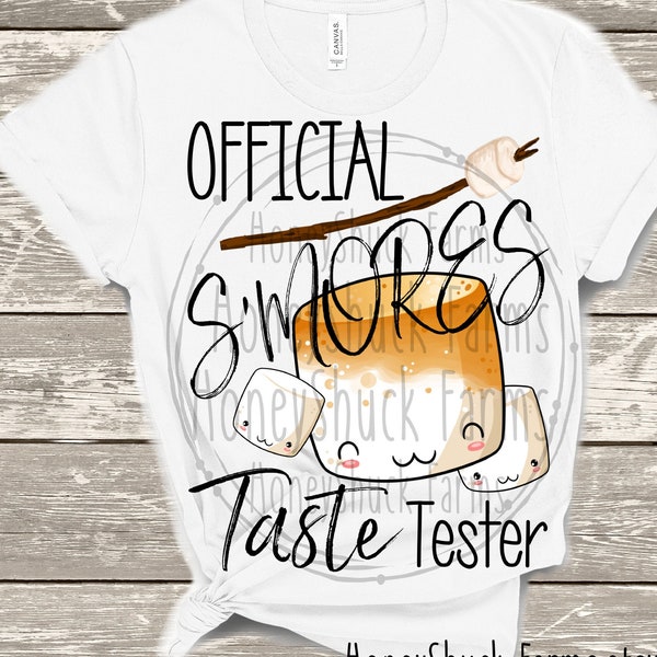 S'mores Shirt Design, Digital Sublimation Designs, S'mores Taste Tester Graphic, S'mores Sublimation Graphic, Digital S'mores Design, Smores