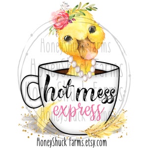 Hot Mess Express Duck PNG: Sublimation Design (Digital Download)