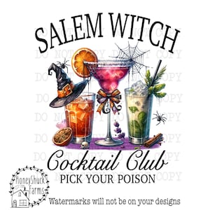 Salem Witch Cocktail Social Club png, Clipart di Halloween, Cocktail Club png, Sentirsi Strega png, Download digitale, Pozione delle Streghe, Spettrale png