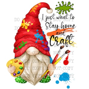 Gnome Crafter PNG, Gnomes PNG, Digital Download, Painting Gnome, Sublimation Designs Download, Artist, Gnome Painting, Printable Artwork