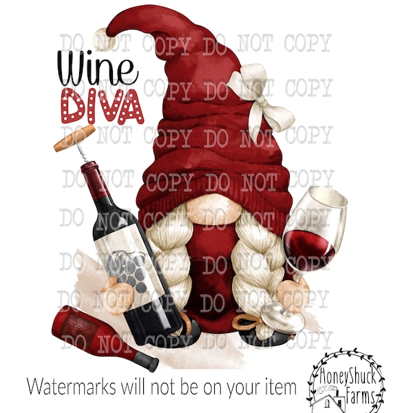 Wine Gnome png, Gnome PNG, Digital Download, Wine Diva, Sublimation Designs, Wine Gnomes, Gnome Decal, Waterslide Images, Tumbler Graphics