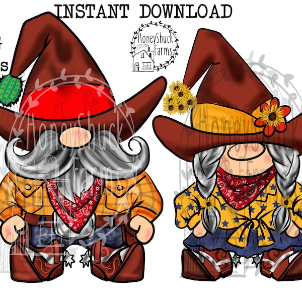 Cowboy Gnome PNG, Cowgirl Gnome png, Digital Download, Gnome Images, Cowgirl Gnome, Tumbler Png, Sublimation Design Download, Cowboy Decal