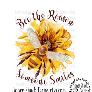 Bee Sunflower Fall Clipart: Printable Sublimation Design (Digital Download)