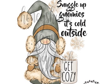 Gnome Clipart, Digital Design Download, Winter Digital Download, Gnome Shirt png, Gnome Clipart, Digital Graphics, Winter Gnome Clipart png