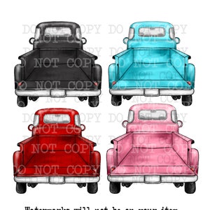 Truck Png, Truck Clipart, Pickup truck, Digital Clipart, Tailgate Truck, Retro Truck, Instant Download, Digital Clipart, Sublimation Design