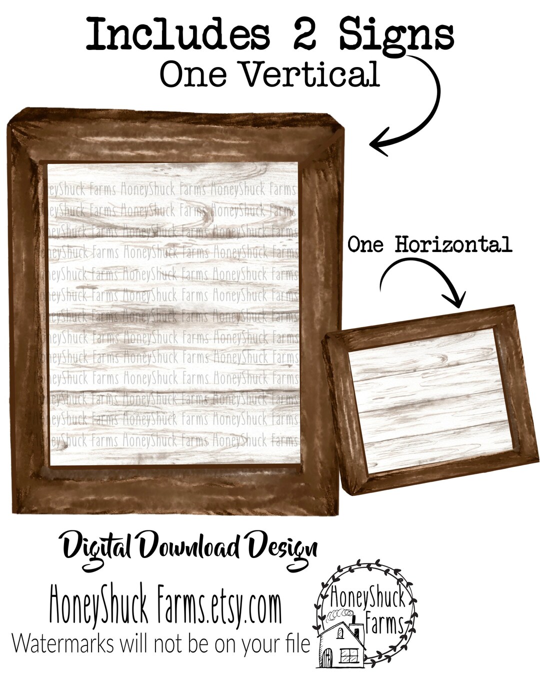 Sign Digital Download, Framed Sign Clip Art, Sign Template, Rustic Sign ...