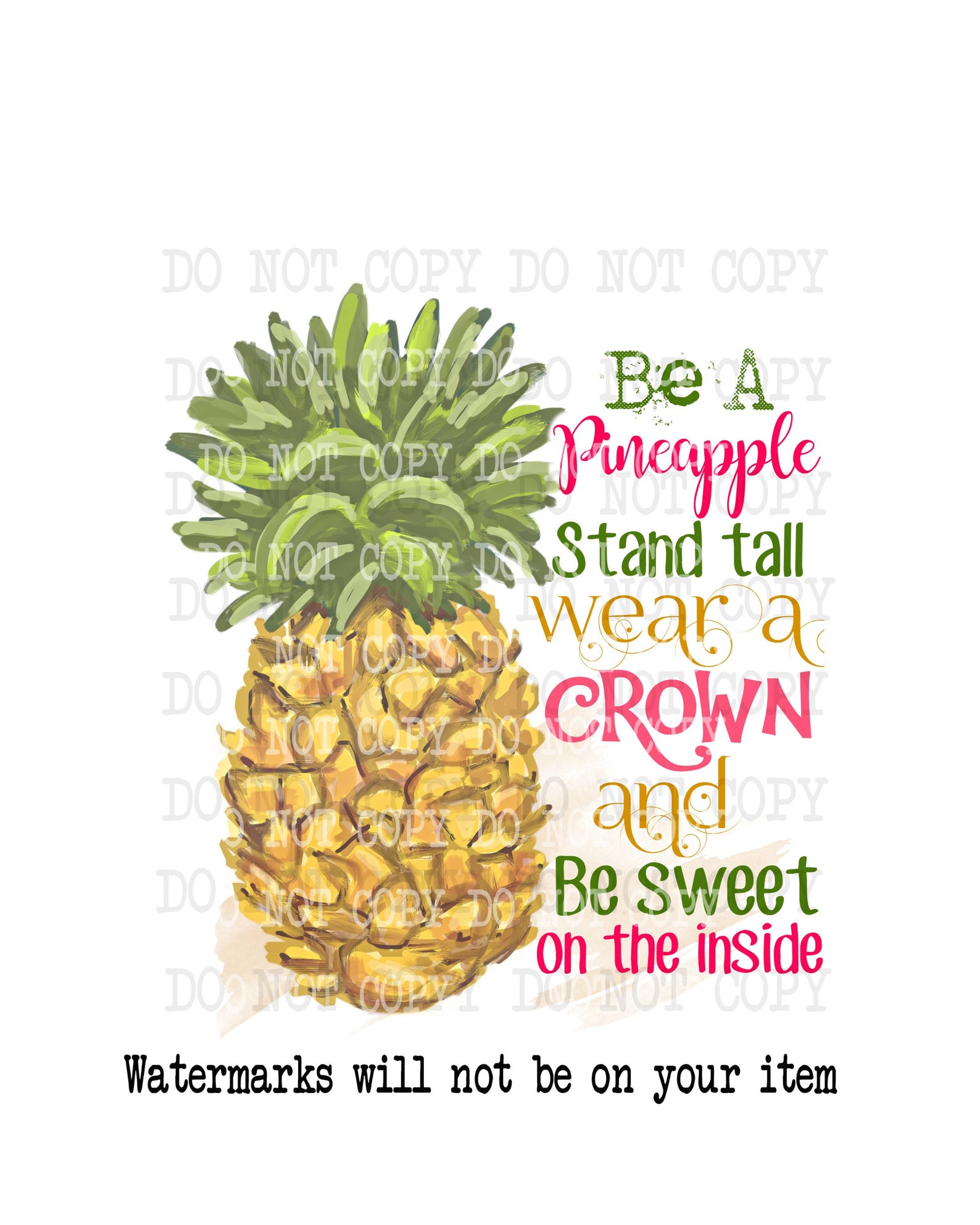 Be A Pineapple PNG Digital Design Download Inspirational | Etsy