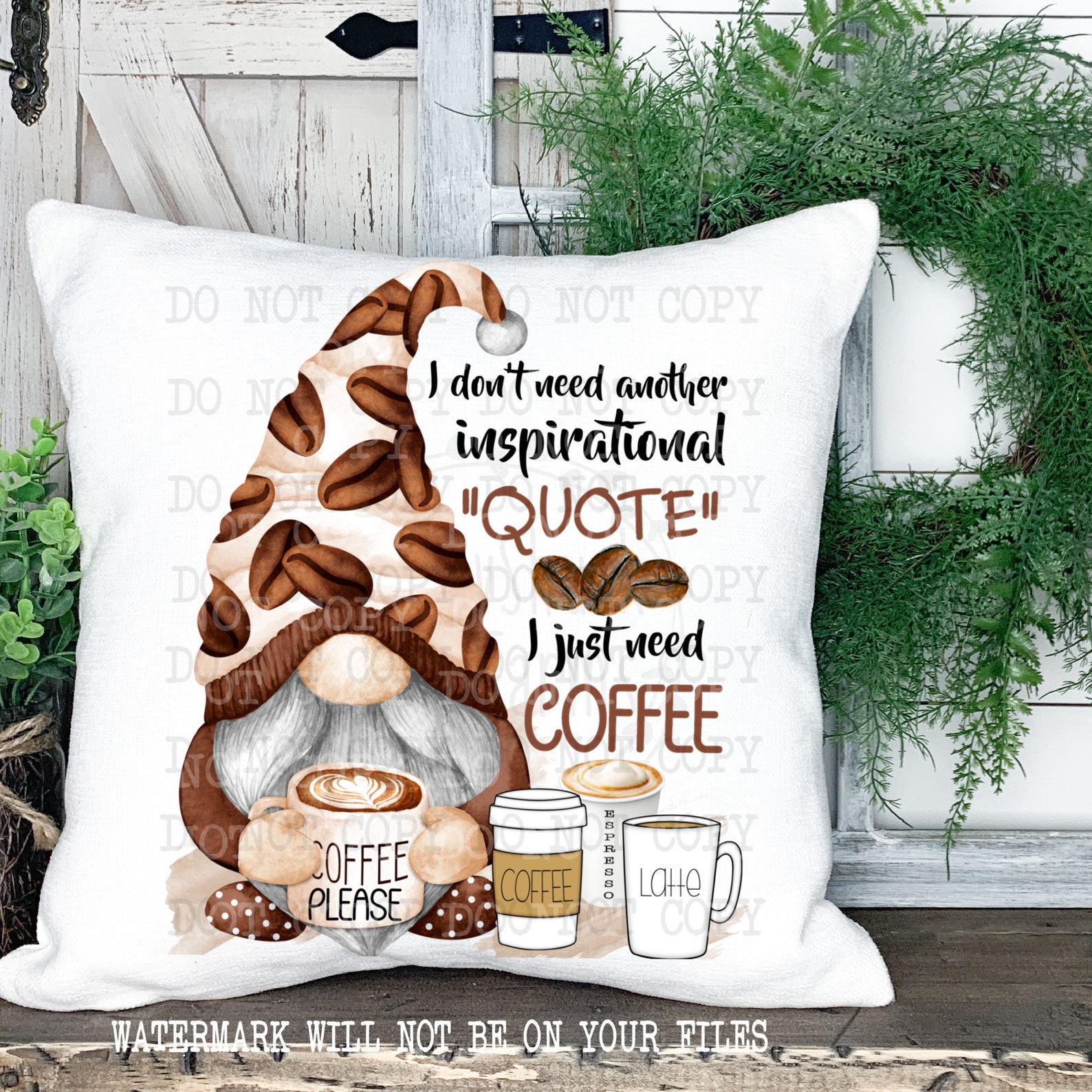 Coffee Gnome PNG Gnome Png Digital Download Latte Png - Etsy