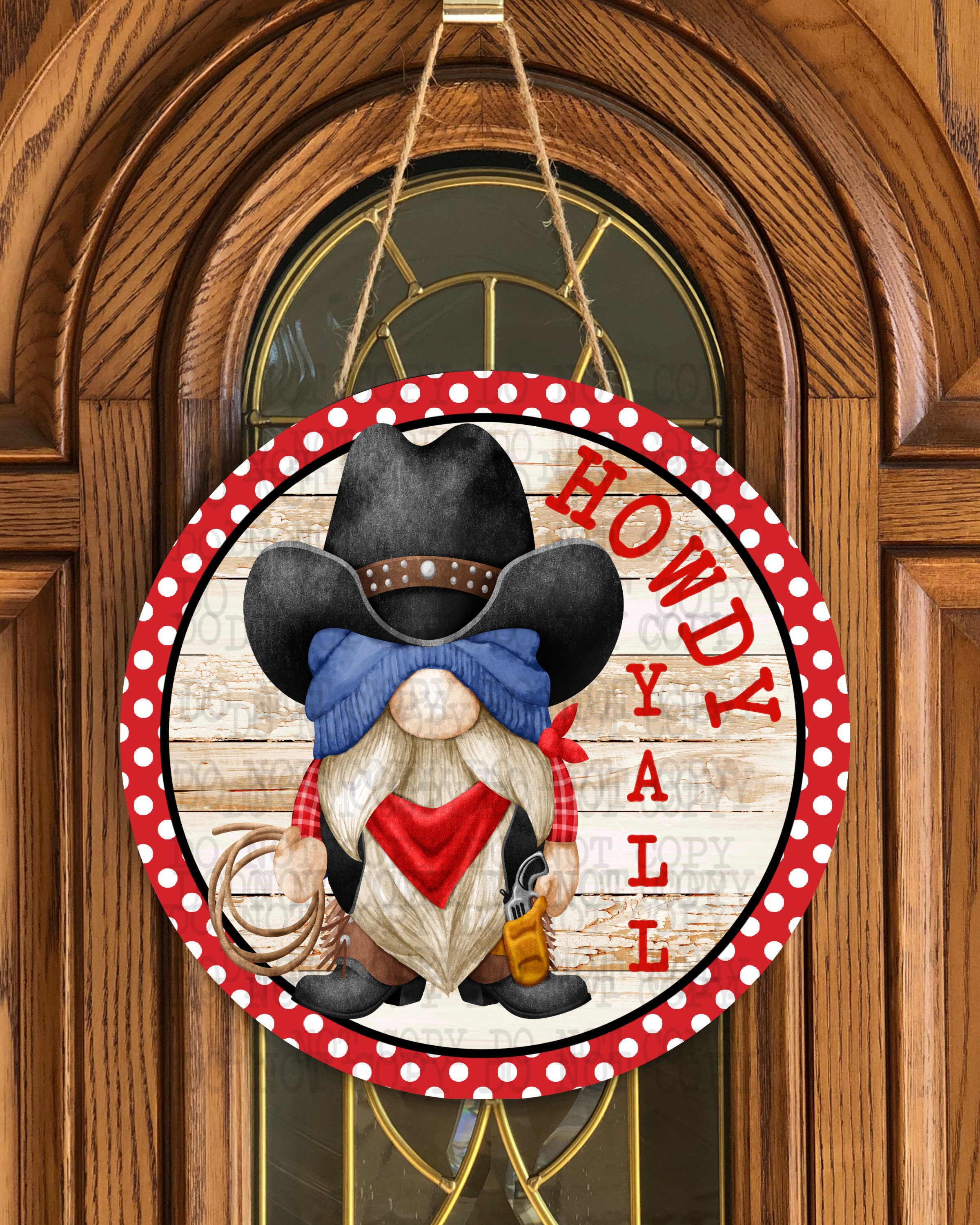 Cute Characters Wreath Sign png Cowboy Sign Design Instant Download ...