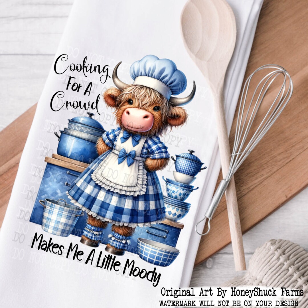 Highland Cow Cooking PNG: Funny Baking Clipart (digital Download) - Etsy UK
