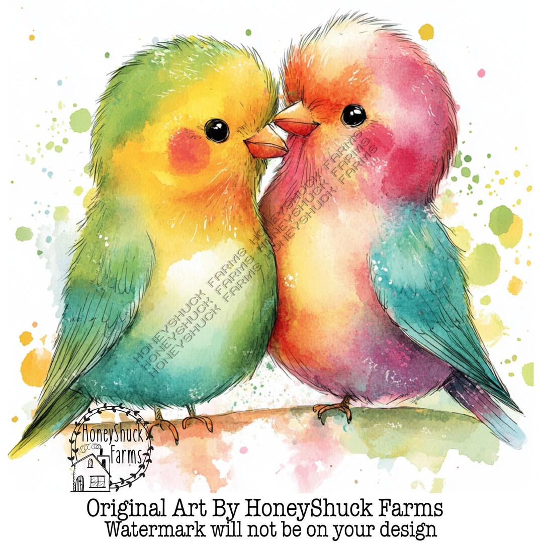 Quirky Birds, Birds Clipart, JPG Clipart, Parrot, PNG Printables, Love ...