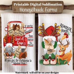 Toalha png, Toalha de cozinha de Natal de gnomos png, Toalhas de gnomo, Design de pano de prato, Sublimação de toalha, Pano de prato png, Toalha de cozinha de Natal