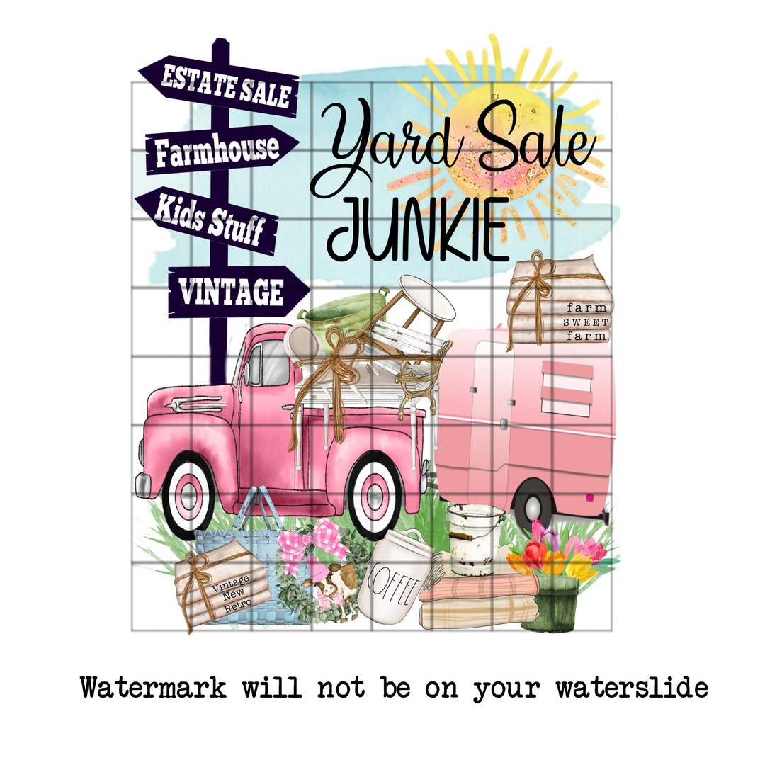 Yard Sale Junkie PNG, Digital Download, Garage Sale, Sublimation