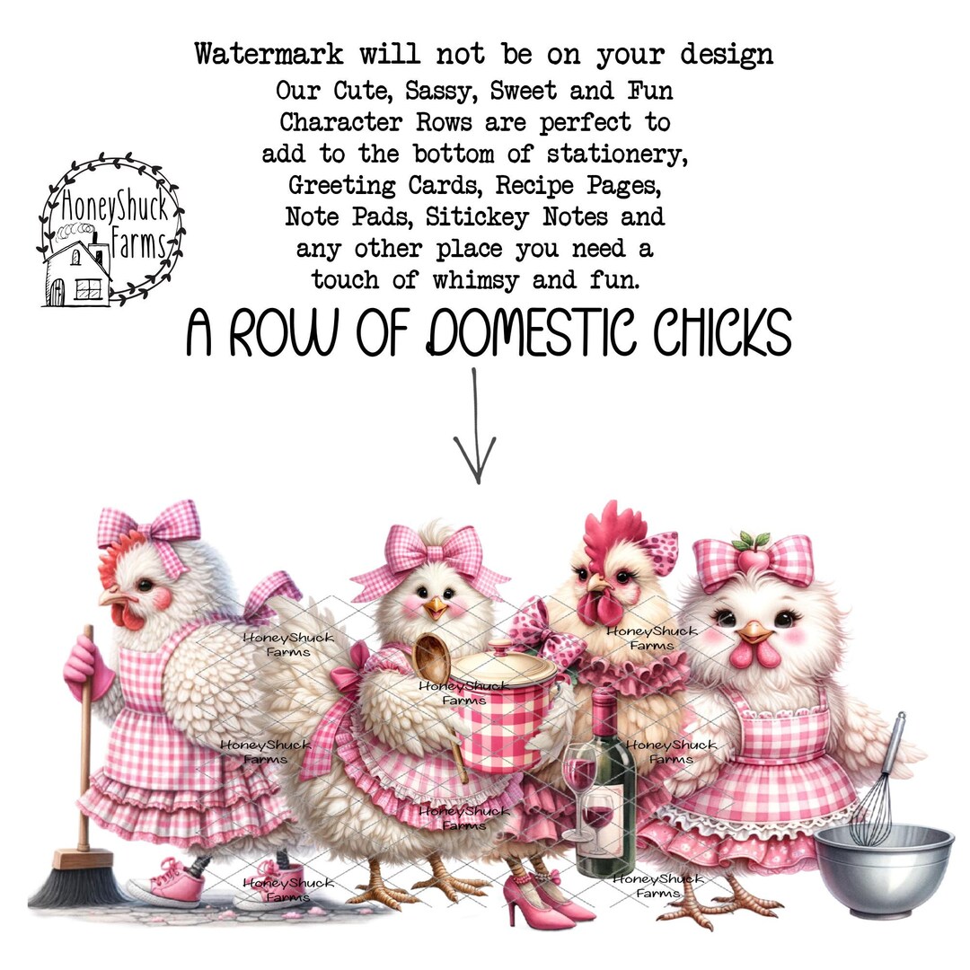 Border Png, Border Strip, Chicken Png, Border Clipart, Digital Download ...