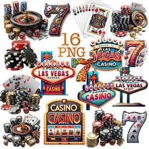 Casino Clipart, Vibrant Casino Png Image, Slot Machine, Card Playing, Digital Download, Slot Machine png, Gambling, Printables, Gamble Shirt