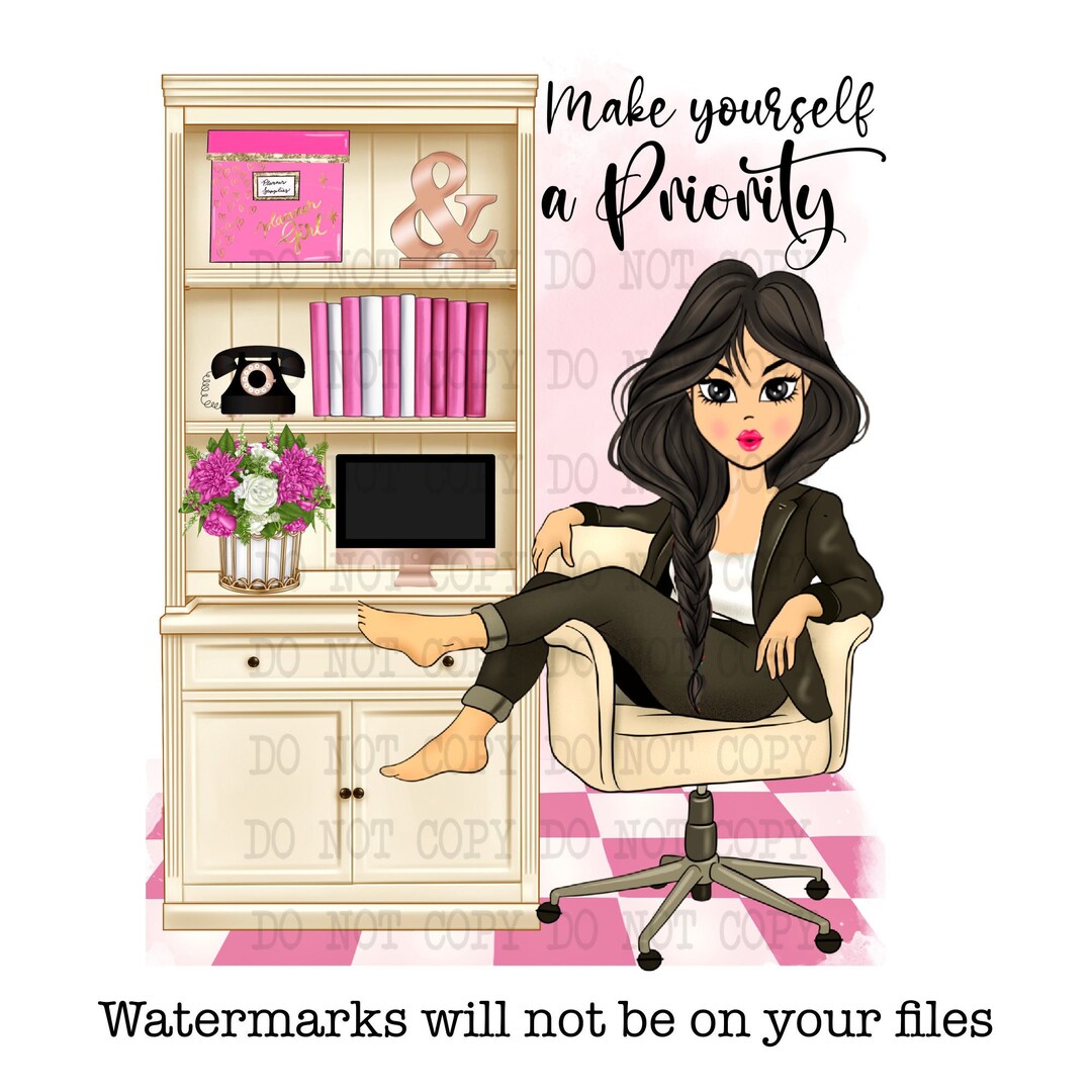 Glam Girl PNG, Digital Download, Fashion Girl Png, Printable Planners ...