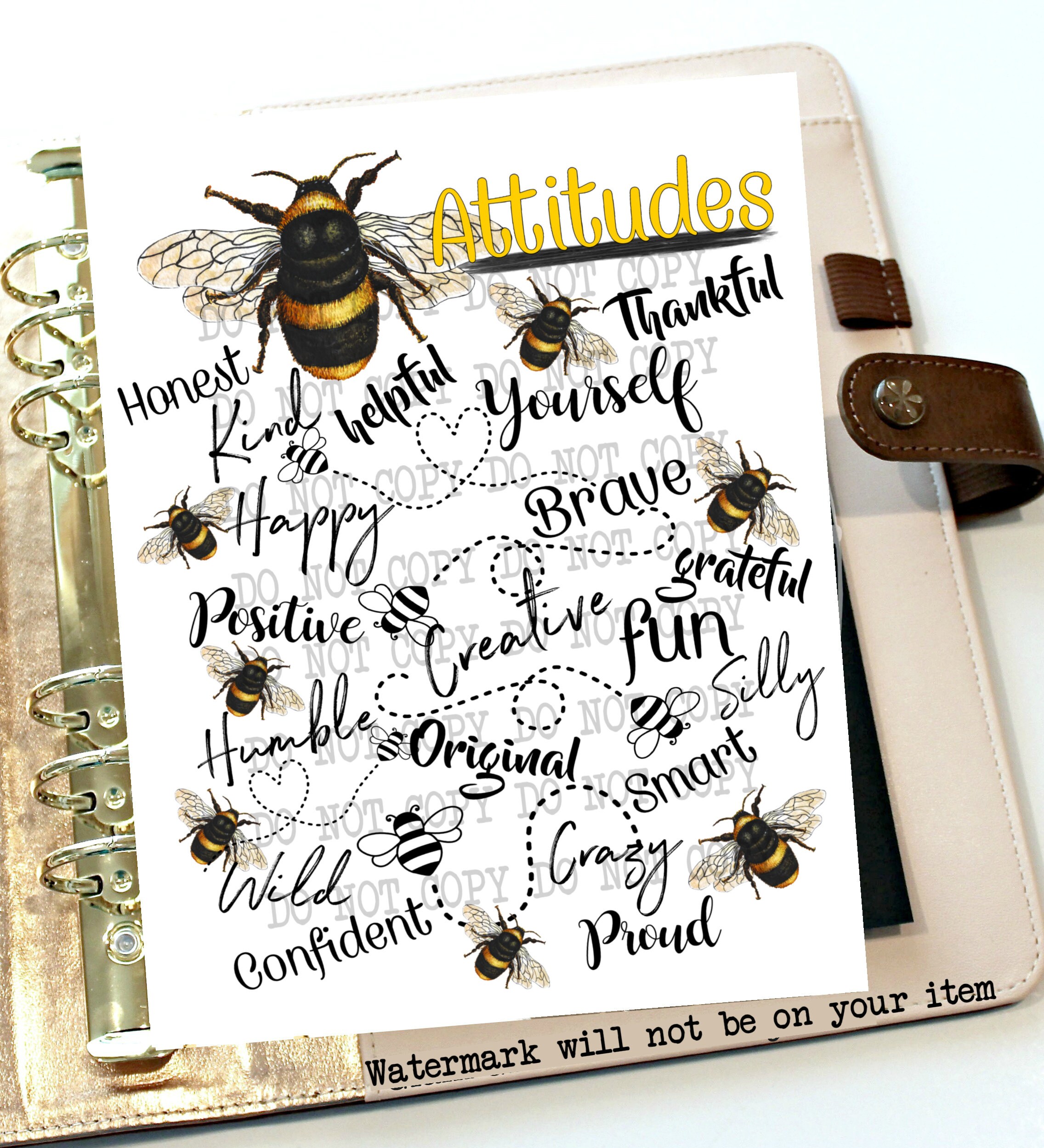 Bee Attitude Bee Clipart Digital Designs Download Spring | Etsy