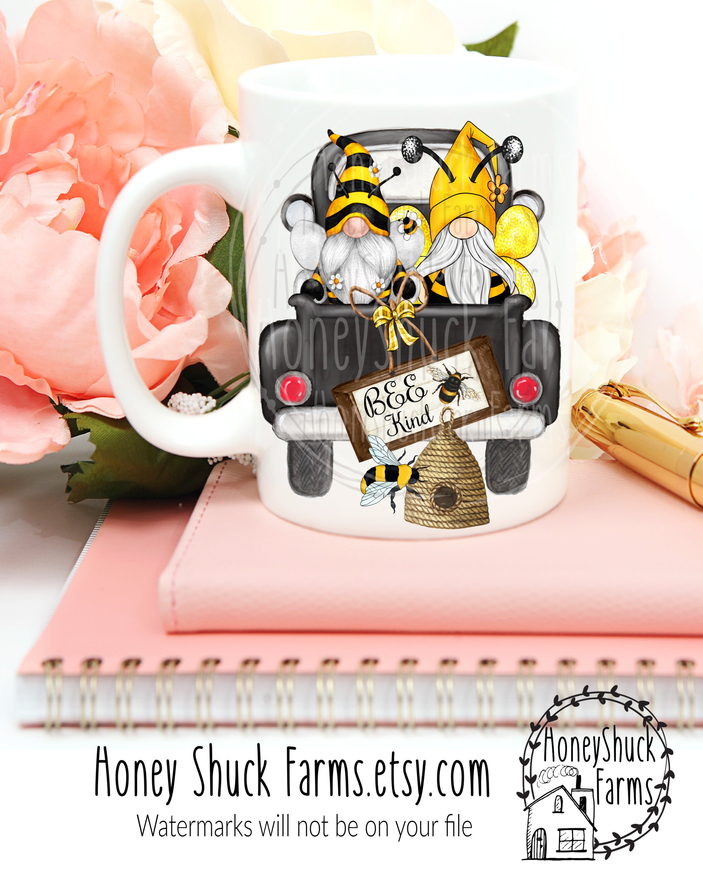 Bee Kind Truck Design Digital Download, Bee Gnome Truck, Bee Gnomes ...