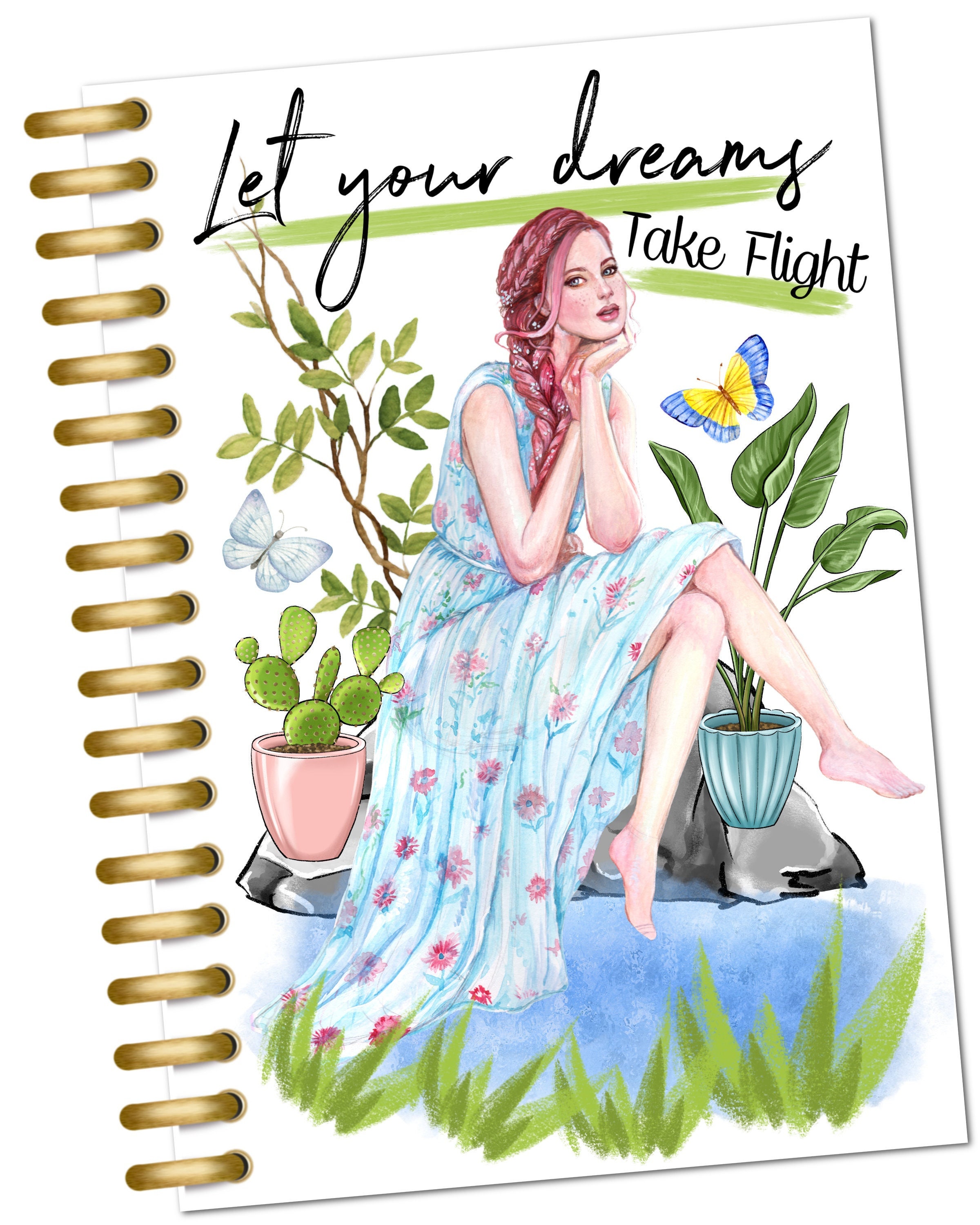 PRINTABLE Planner PNG Planner Girl Cover Planner Printable | Etsy