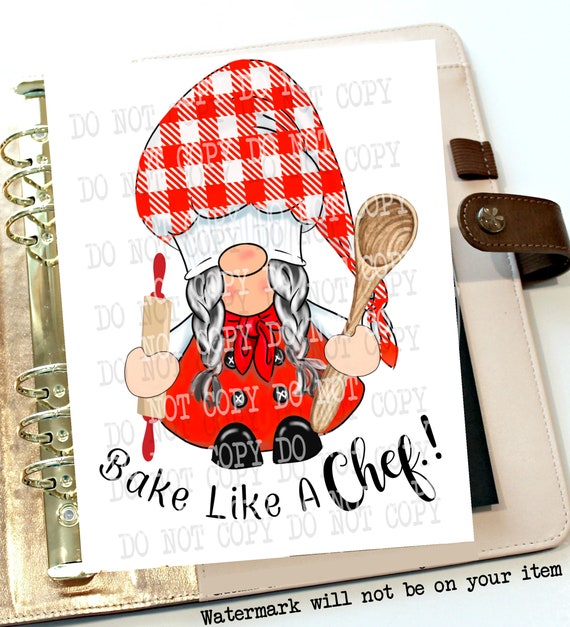 Premium Vector  Baker gnomes sticker kitchen gnome planner and