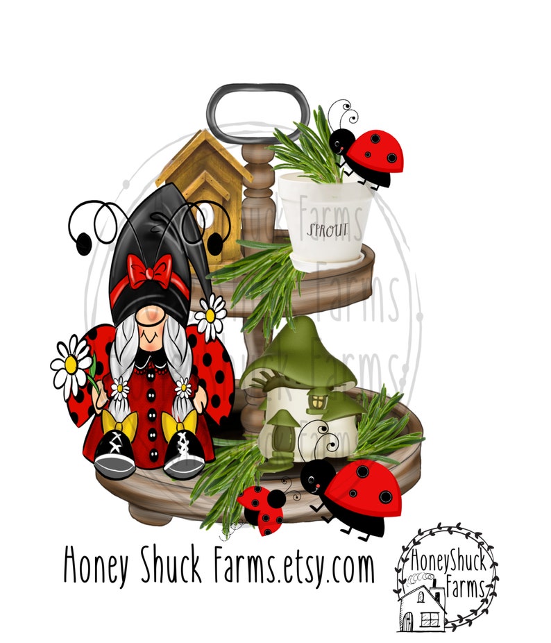 Download Ladybug Gnome png Gnomes Clipart Spring Gnomes Digital | Etsy