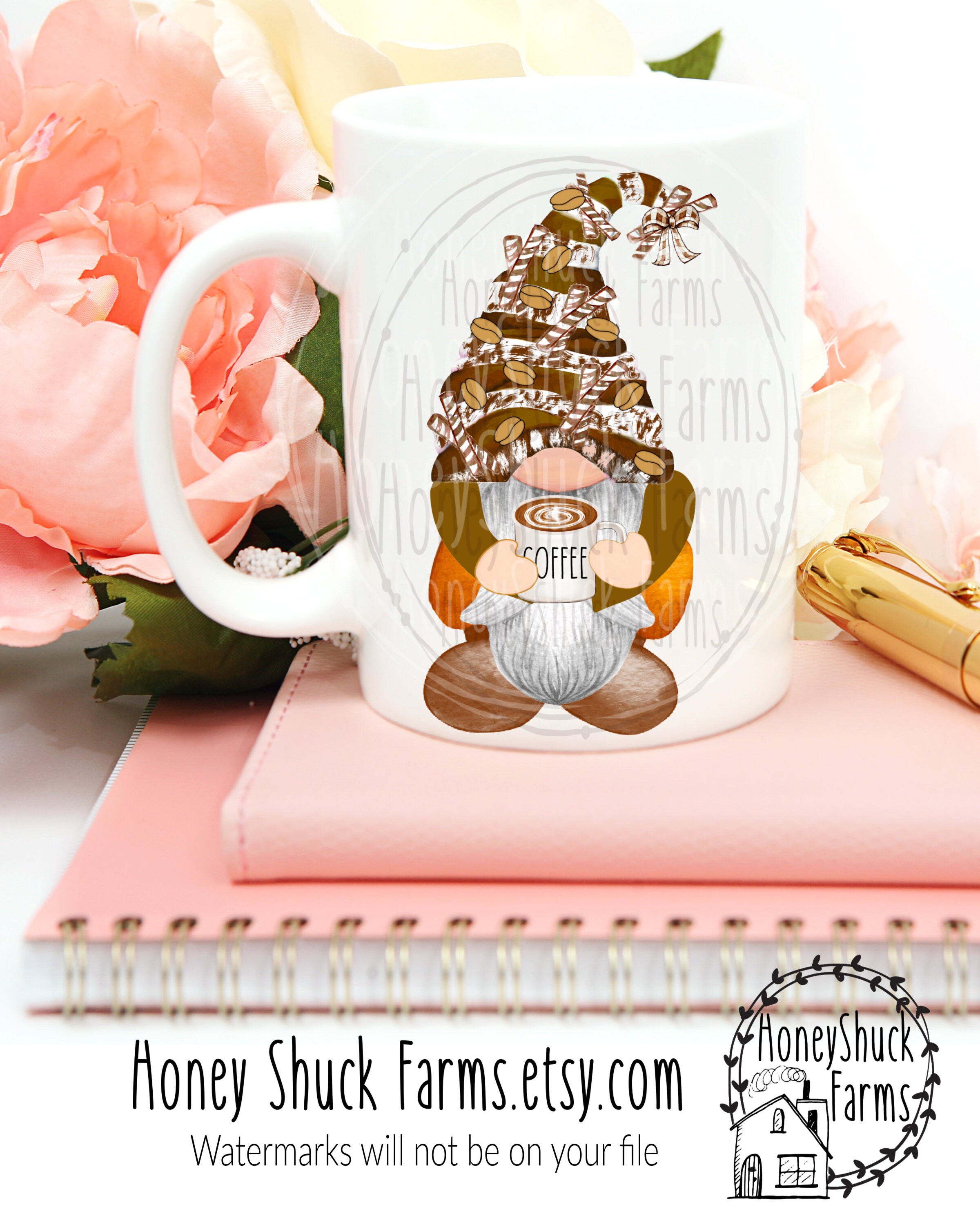 Coffee Gnome Clipart Digital Download Coffee Gnome Digital | Etsy