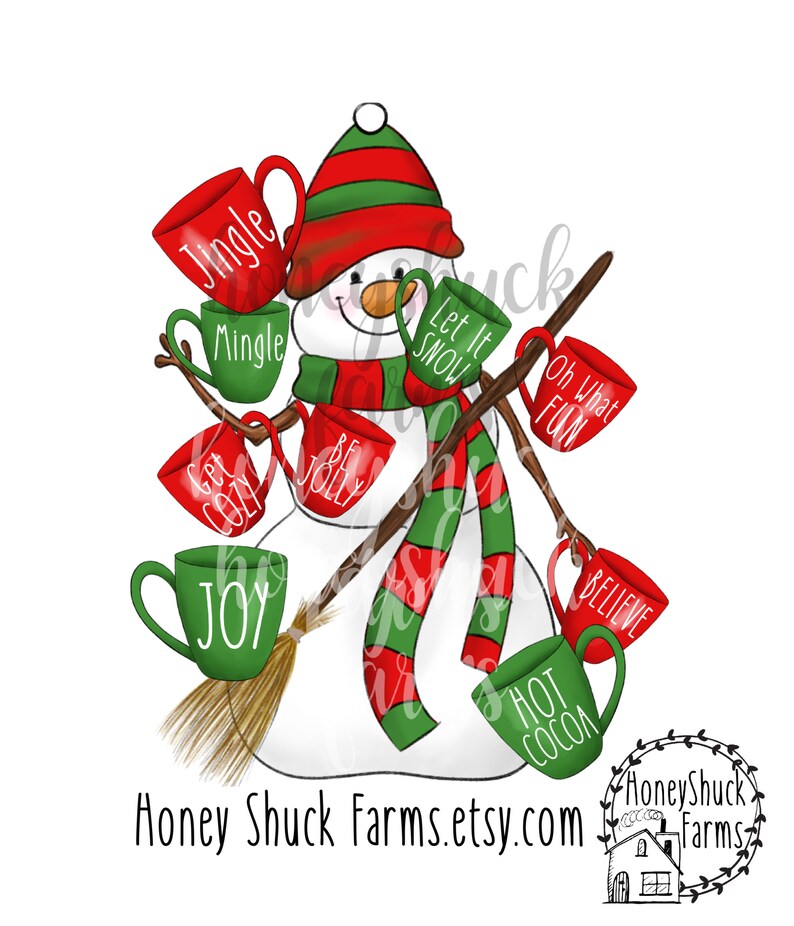 Download Snowman Sublimation Download Design Christmas Digital | Etsy