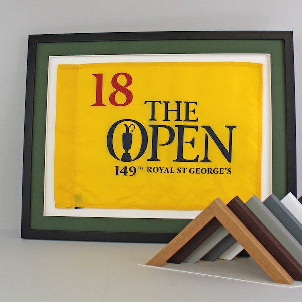 Flag Display Frame. Frame size: 45.5x60cm. Perfect for Golf Flags and other flag memorabilia | The Open | Golf Championship | The Masters