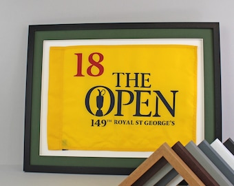 Flag Display Frame. Frame size: 45.5x60cm. Perfect for Golf Flags and other flag memorabilia | The Open | Golf Championship | The Masters