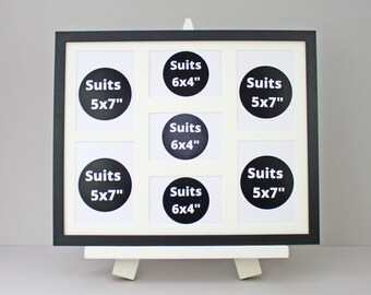 25x60cm Frame Holds Three 5x7 Photos 13 Multi Aperture Wooden Collage Photo Frame Mixed Layout