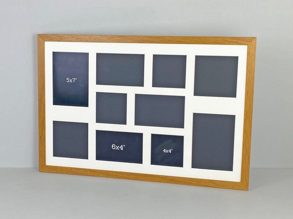 Multi Aperture Photo Frame. Holds 10 Mixed Sized Photos. Etsy UK