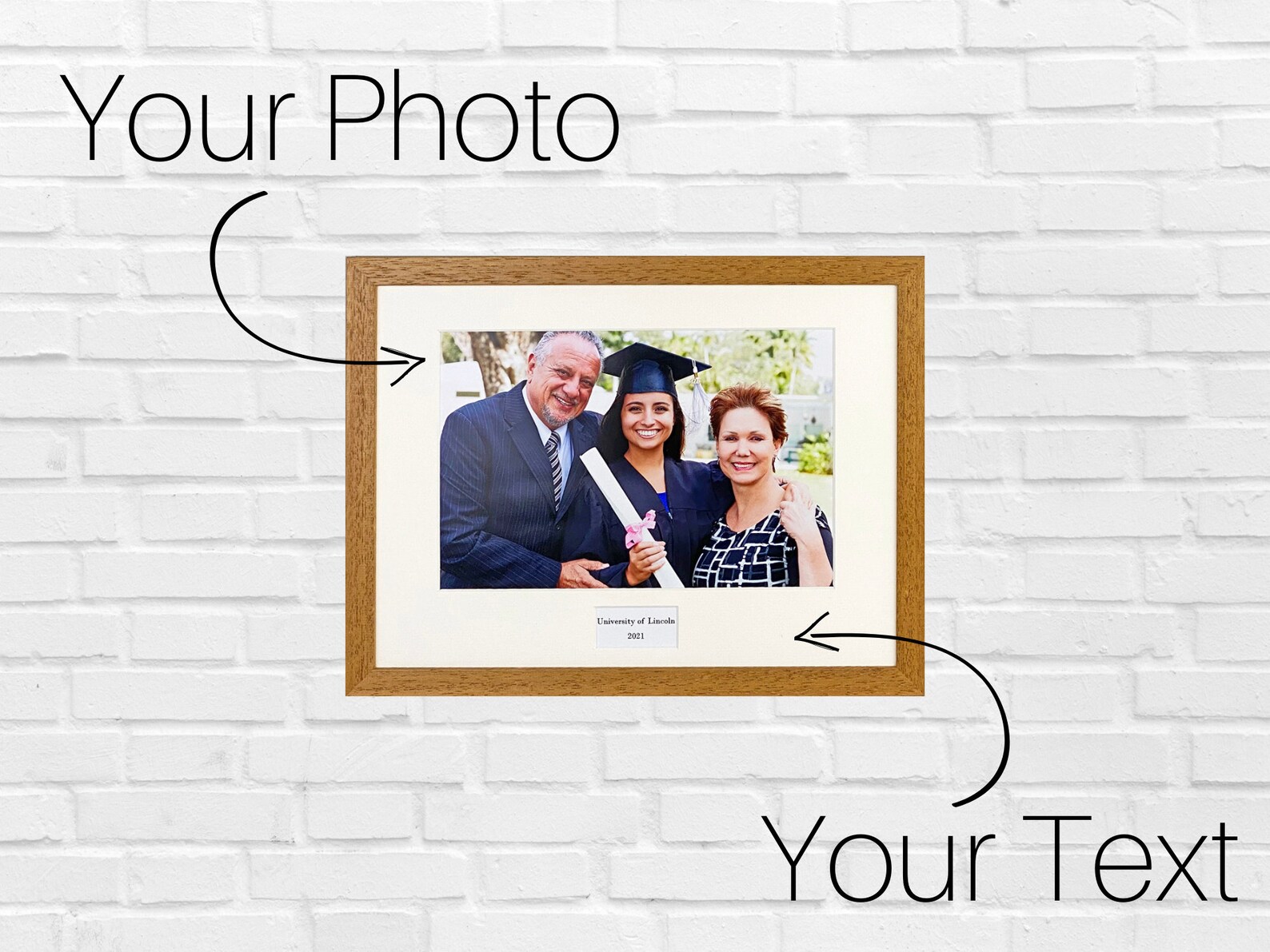 Personalised Caption Frame. 30x40cm Frame With 12x8 Etsy UK